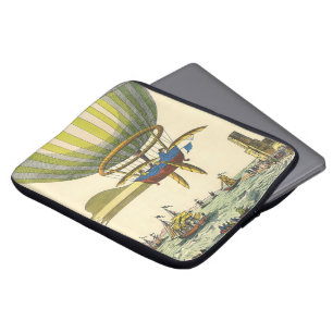 Funda Para Portátil Vintage Science Ficción Steampunk Hot Air Balloon