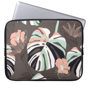 Funda Para Portátil Vintage Seamless Pattern. Fútbol tropical contempo