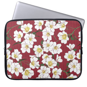 Funda Para Portátil vintage Seamless Pattern Hand Drake white garden f