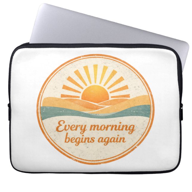 Funda Para Portátil Vintage Sunrise Motivation Art (Frente)