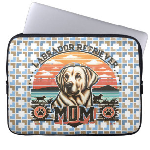Funda Para Portátil Vintage Sunset Serenity Labrador Recuperador Perro