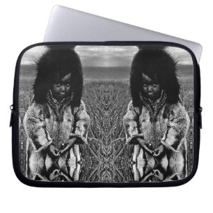 Funda Para Portátil Vintage USA Alaska eskimo chico Laptop Sleeve