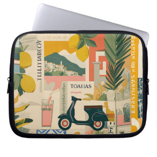 Funda Para Portátil Vintage Yellow Mediterranean Lemons Italian Coast 