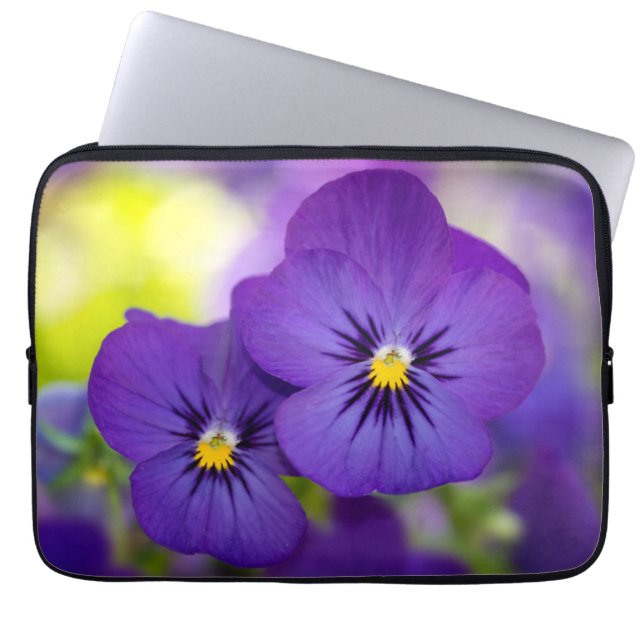 Funda Para Portátil Violas púrpuras (Frente)