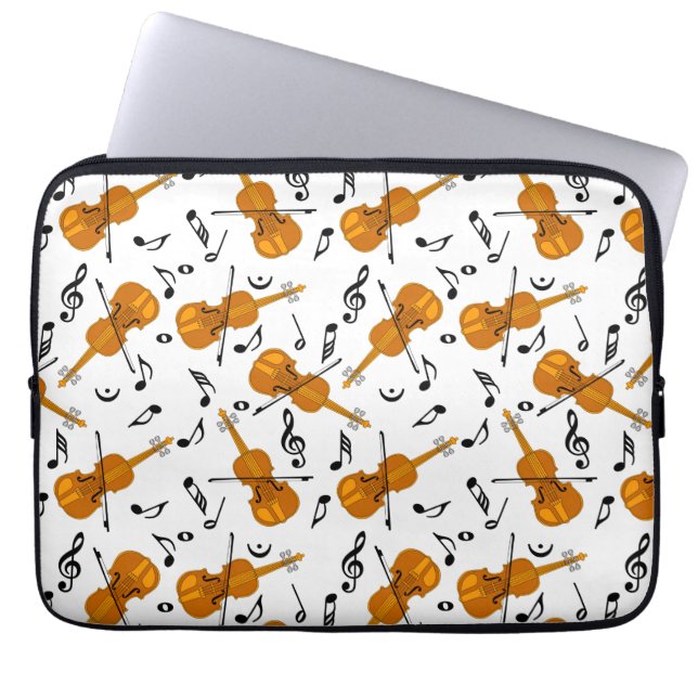 Funda Para Portátil Violin Music Notes (Frente)