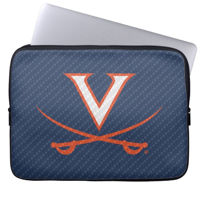 Funda Para Portátil Virginia Cavaliers Carbon Fiber (Frente)