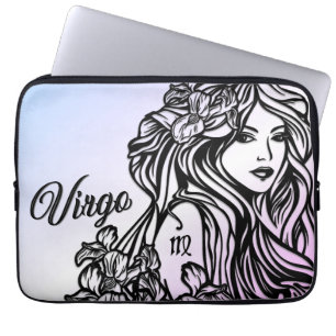 Funda Para Portátil Virgo La Virgen Zodiaco Púrpura