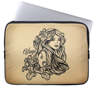 Funda Para Portátil Virgo Zodiaco con Estilo Antiguo
