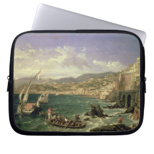 Funda Para Portátil Vista de Génova, 1854 (aceite en lona)