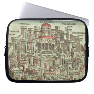 Funda Para Portátil Vista de la ciudad emparedada de Jerusalén que