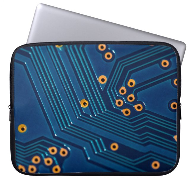 Funda Para Portátil Vista de macrocierre de tablero electrónico de ord (Frente)