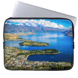 Funda Para Portátil Vista de Queenstown desde el pico de Bob, Nueva Ze