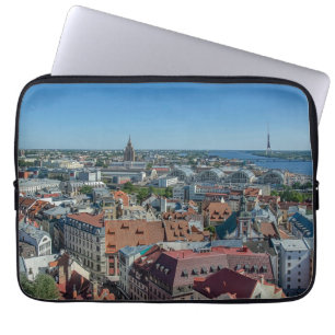 Funda Para Portátil Vista del casco antiguo de Riga desde arriba