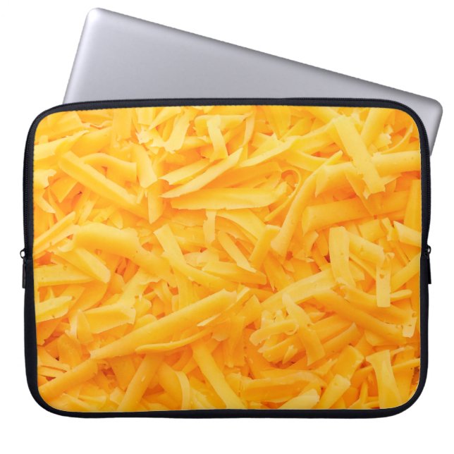 Funda Para Portátil vista superior de queso cheddar rallado (Frente)