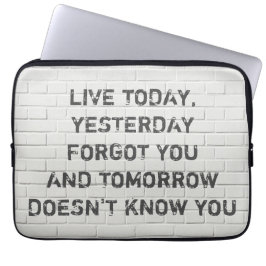 Funda Para Portátil Vive hoy, cita motivacional