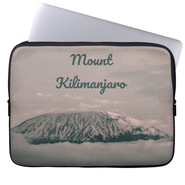 Funda Para Portátil Volcán de nieve Monte Kilimanjaro en Tanzania Áfri (Frente)