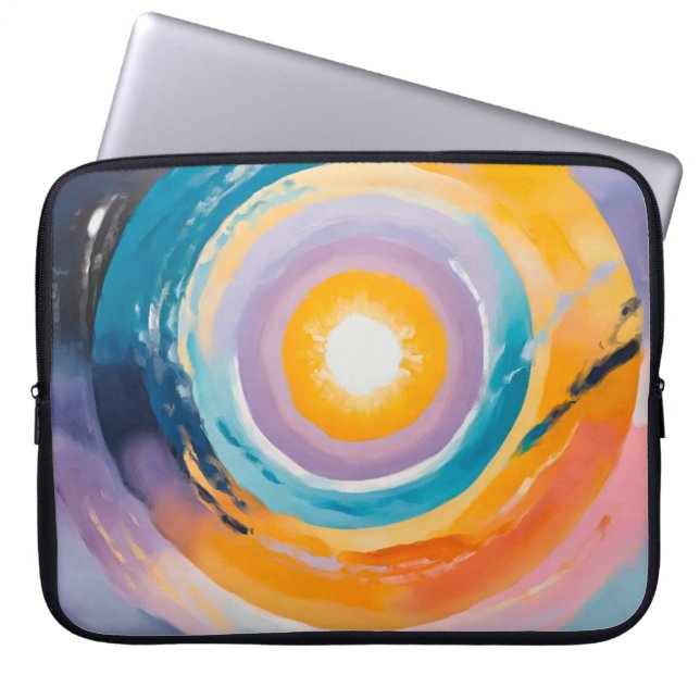 Funda Para Portátil Vórtice cósmico: Abrazo solar (Frente)