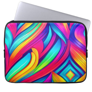 Funda Para Portátil Vórtice de Arcoíris Psicodélico