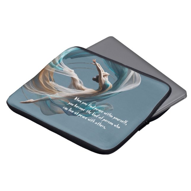 Funda Para Portátil Vuelo aéreo Aire Yoga Instructor Pilates Fitness (Superior anverso)