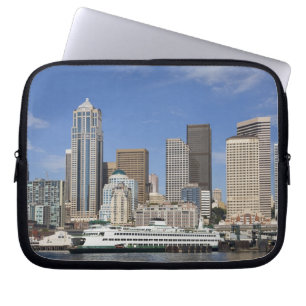 Funda Para Portátil WA, Seattle, horizonte de Seattle con ferry