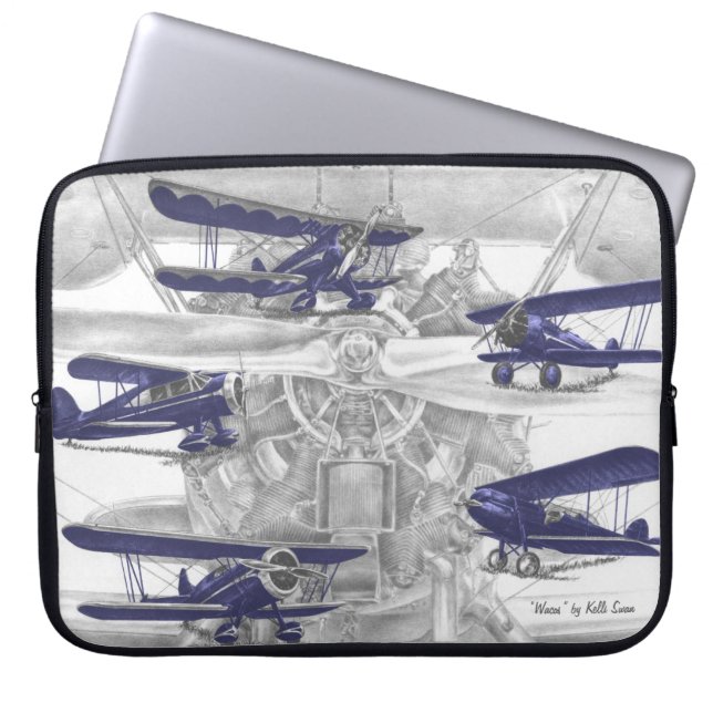 Funda Para Portátil Waco Biplane (Frente)