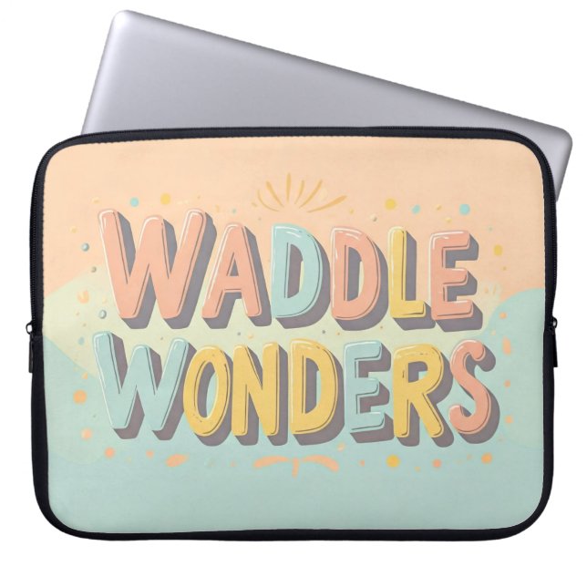 Funda Para Portátil Waddle Wonders (Frente)