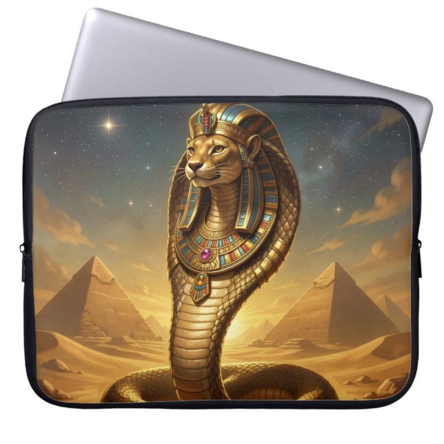 Funda Para Portátil Wadjet – Egyptian Cobra Goddess (Frente)