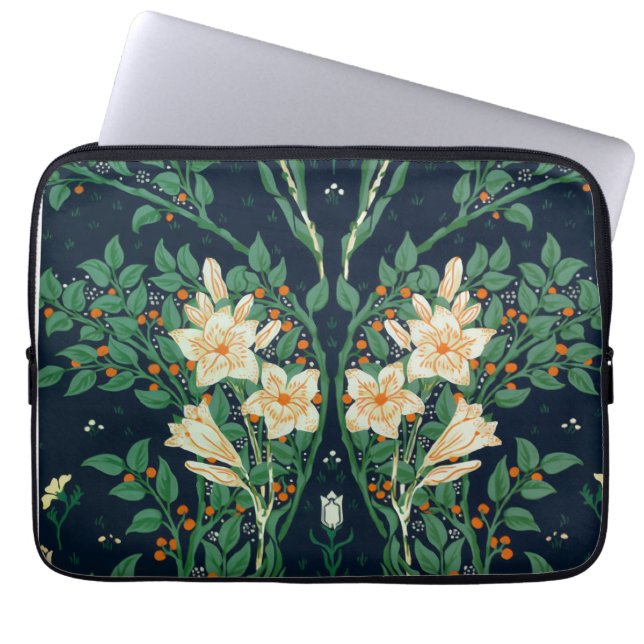 Funda Para Portátil Walter Crane "Francesca" Botánico (Frente)