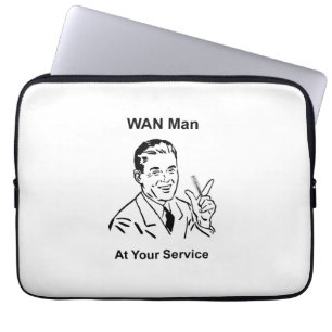Funda Para Portátil WAN Man At Your Service Retro Tech