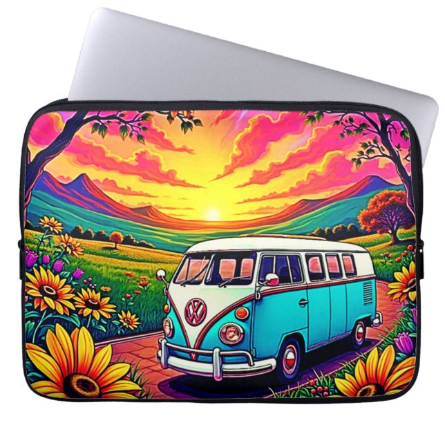 Funda Para Portátil Wanderlust Van Sunset Art (Frente)
