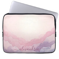 Watercolor Cloudscape Cielo Rosa Con Nombre