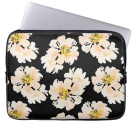 Funda Para Portátil Watercolor Flores ondulan peonías