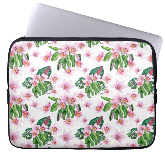 Funda Para Portátil Watercolor Orchids Design 30 (Frente)