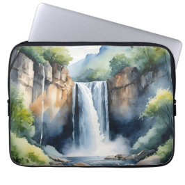 Funda Para Portátil Watercolor painted waterfall