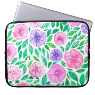 Funda Para Portátil Watercolor petunia garden