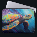 Funda Para Portátil Watercolor Sea Turtle Notebook iPad Air Cover<br><div class="desc">Watercolor sea turtle swimming through the ocean,  original artwork by Nicole.</div>