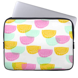 Funda Para Portátil Watercolor Watermelon Pink Green Yellow Pattern