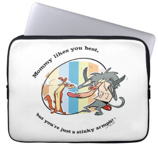 Funda Para Portátil Weasel y Baboon "Mamá te gusta más"