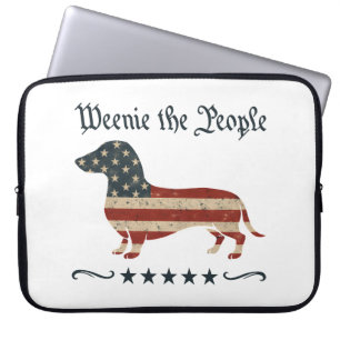 Funda Para Portátil Weenie El Pueblo Dachshund 4 De Julio