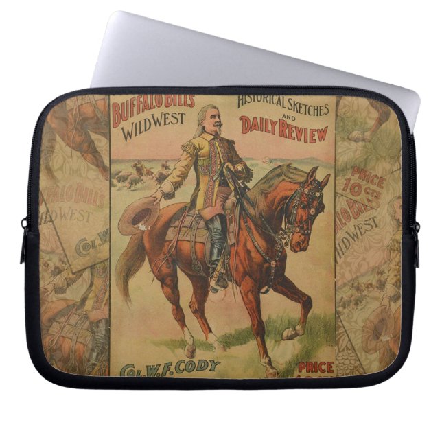 Funda Para Portátil Western Buffalo Bill Wild West (Frente)