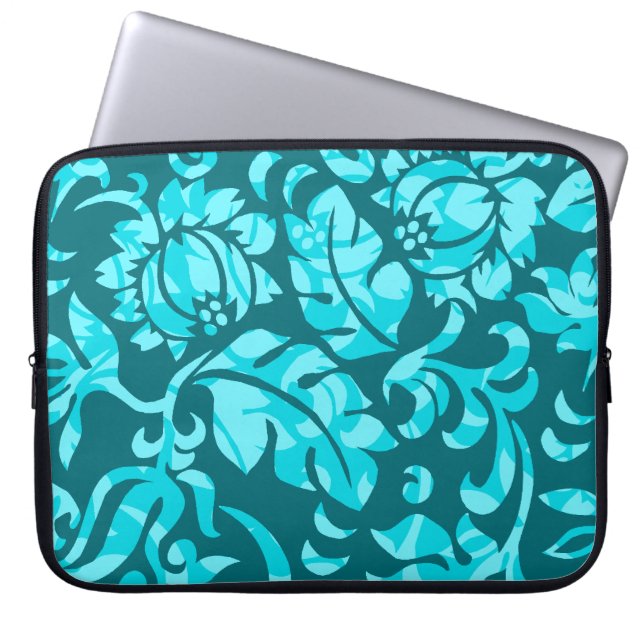 Funda Para Portátil Wetsuit floral tropical del neopreno de Pareau del (Frente)