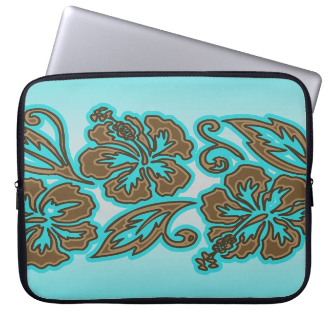 Funda Para Portátil Wetsuit hawaiano del neopreno del hibisco de Moana (Frente)