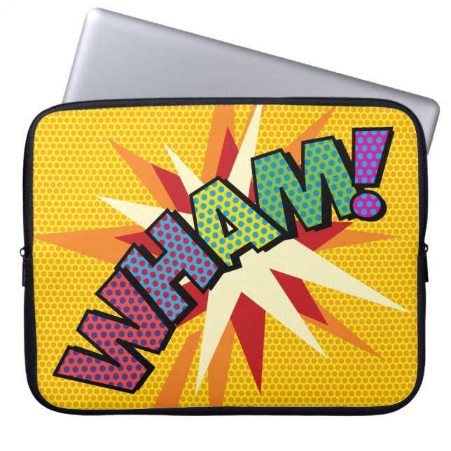 Funda Para Portátil WHAM Diversión Retro Cómic Arte Pop (Frente)