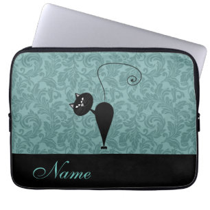 Funda Para Portátil Whimsical Funny trendy gato negro Funda-Mate