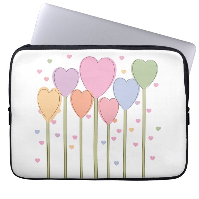 Funda Para Portátil Whimsical Heart Lollipops (Frente)