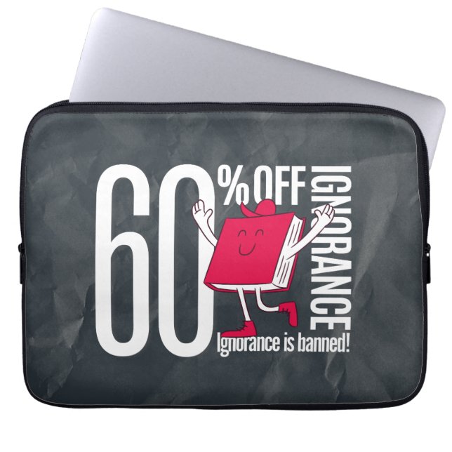 Funda Para Portátil Whimsical Retro Ignorance Is Banned Laptop Sleeve (Frente)