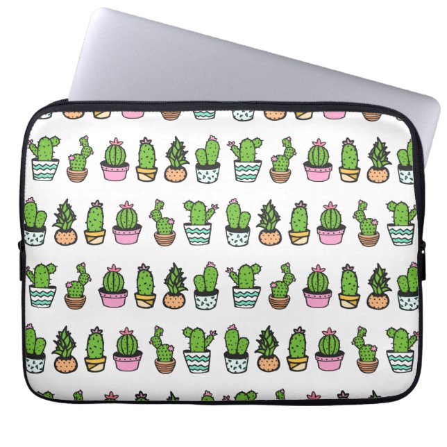 Funda Para Portátil Whimsy Cactus Pots (Frente)
