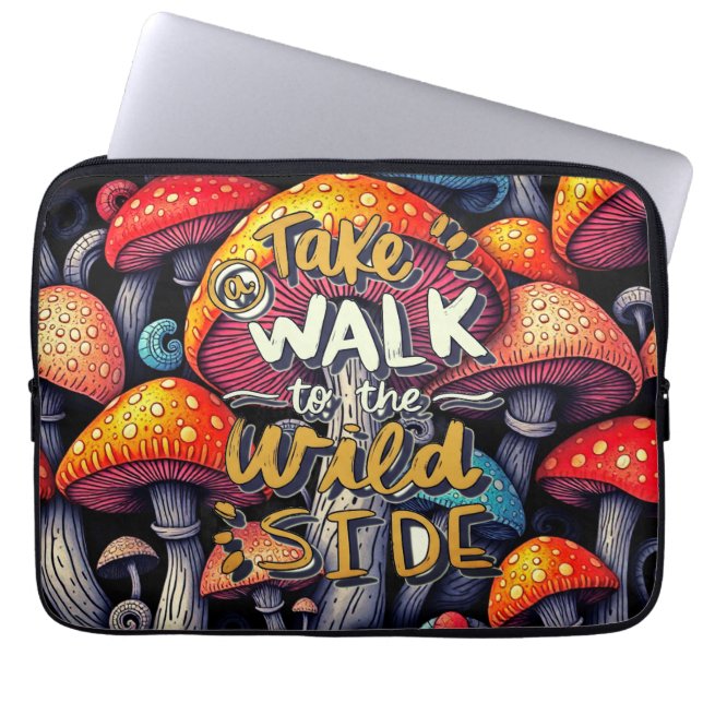 Funda para portátil Wild Side Mushroom (Frente)
