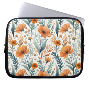 Funda Para Portátil Wildflower Botanical Boho Floral Watercolor