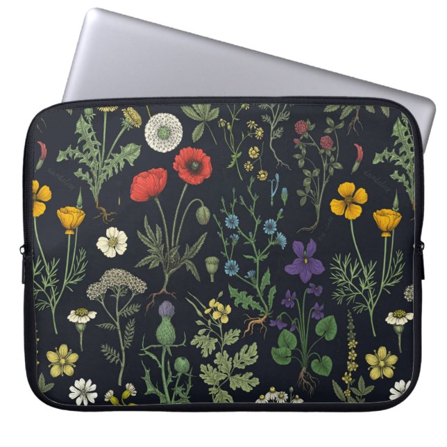 Funda Para Portátil Wildflowers collage (Frente)